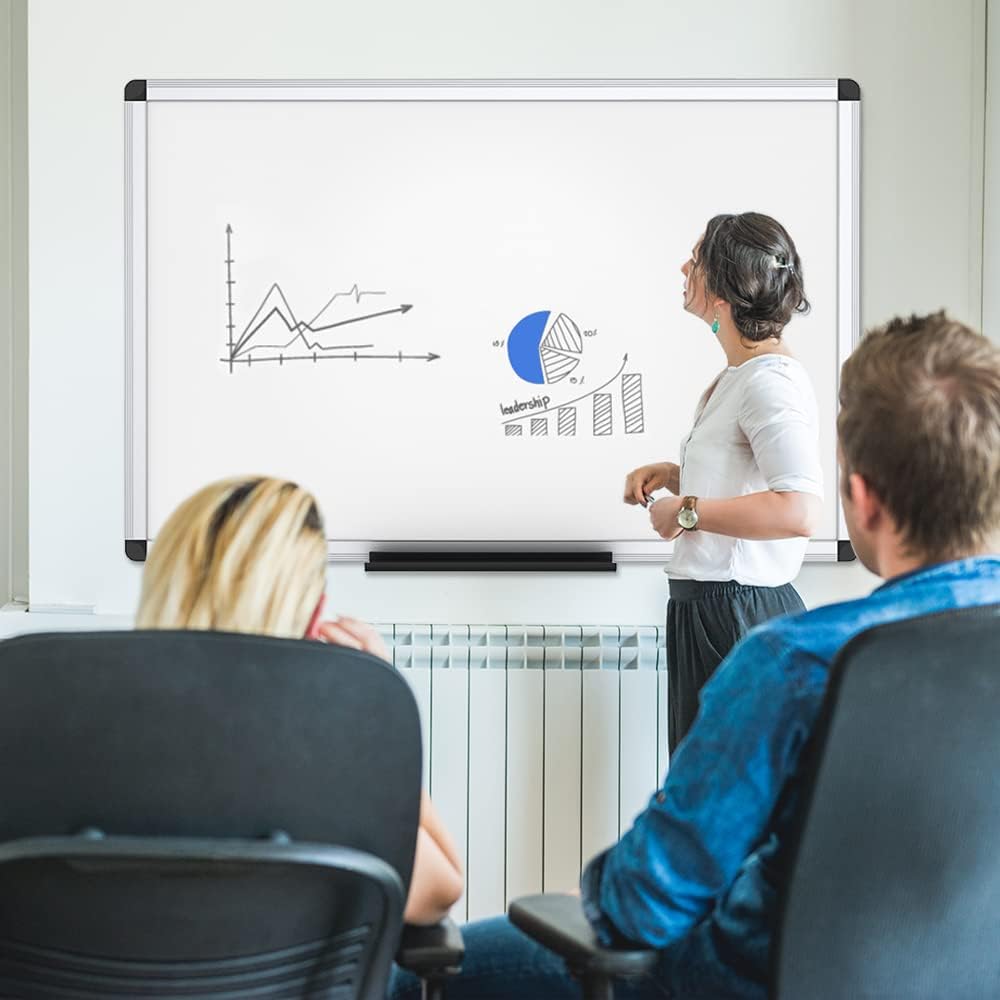 VIZ-PRO Dry Erase Board/Magnetic White Board, 48 X 32 Inches, Silver Aluminium Frame - Image 7