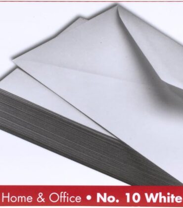Mead #10 Envelopes, Letter Size, 4-1/8" x 9-1/2", Gummed Closure, White All-Purpose for Home & Office Mail, 50 Count (75050)
